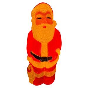 Vintage 1960s Union 13" Santa Claus Blow Mold Light Up Christmas Decoration